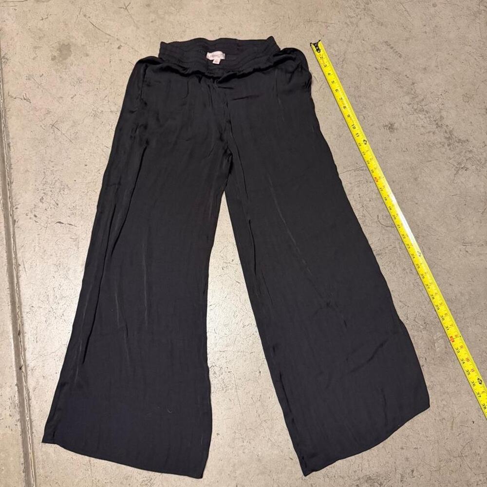 Philosophy black wide leg pants